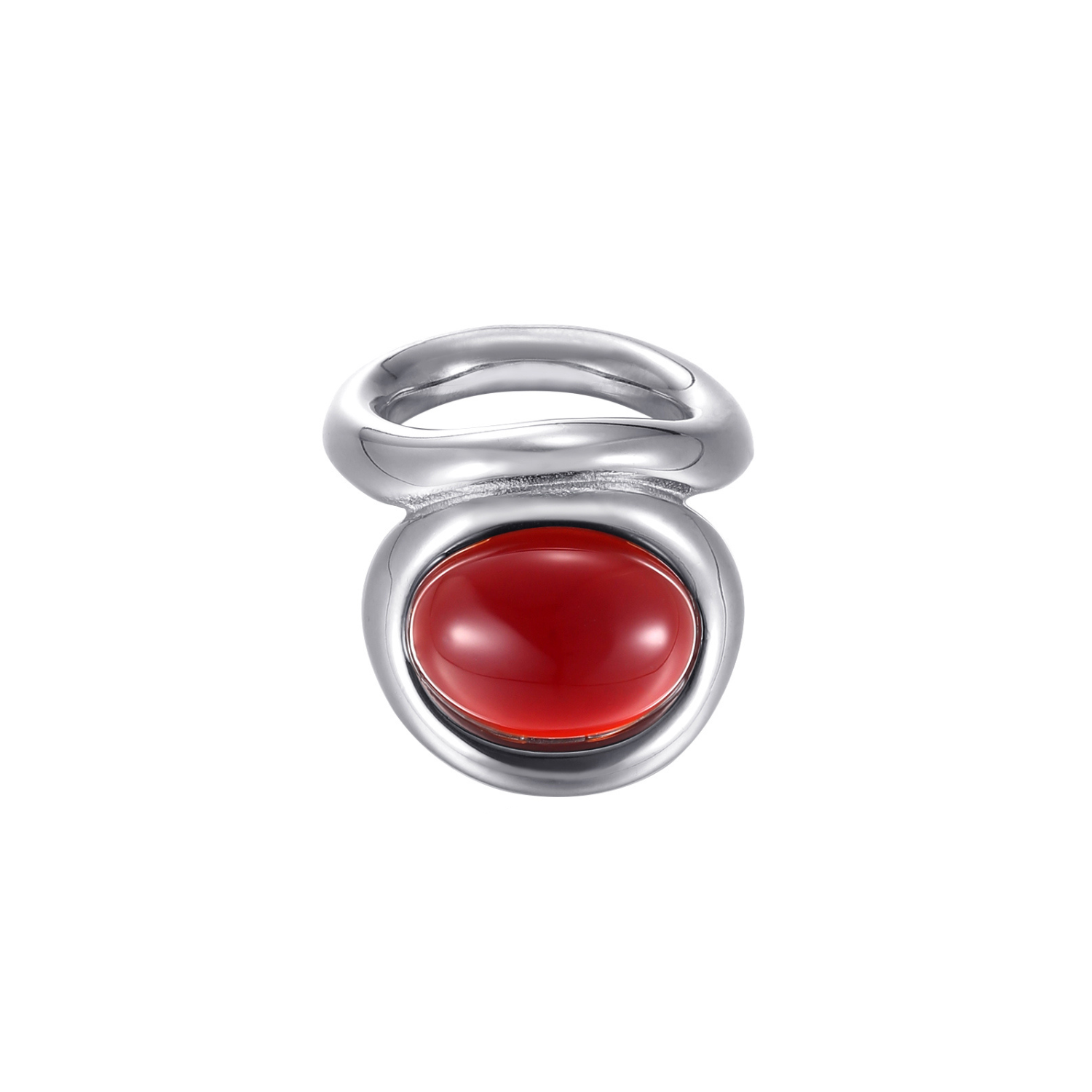 STATEMENT COCKTAIL RING. RED