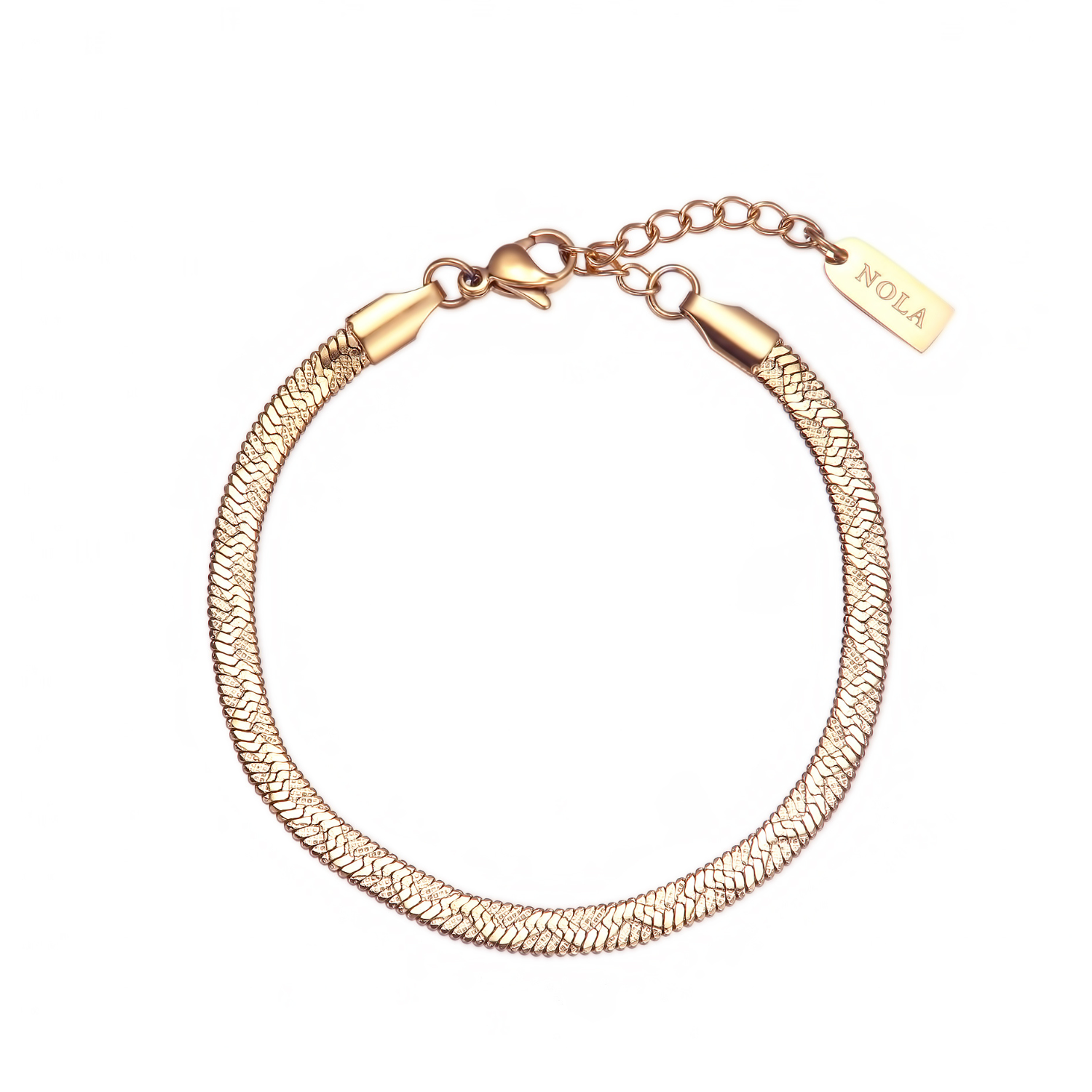 SERPENT FLAT CHAIN BRACELET.