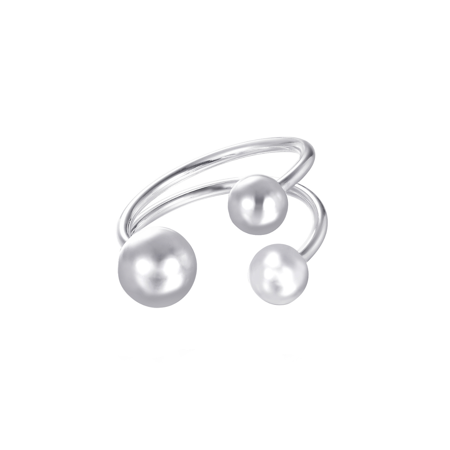 TRIPLE GLOBE RING.