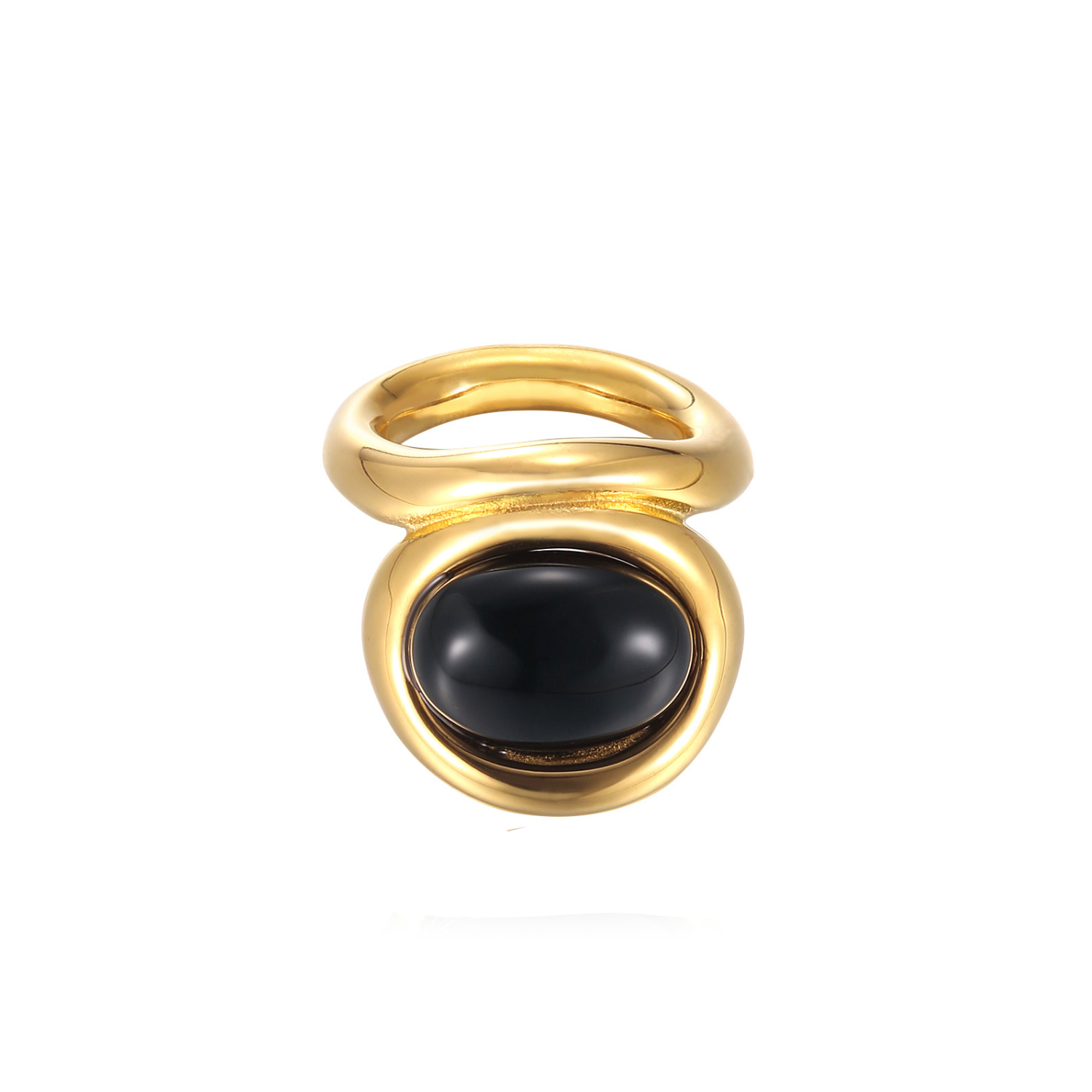 STATEMENT COCKTAIL RING. BLACK