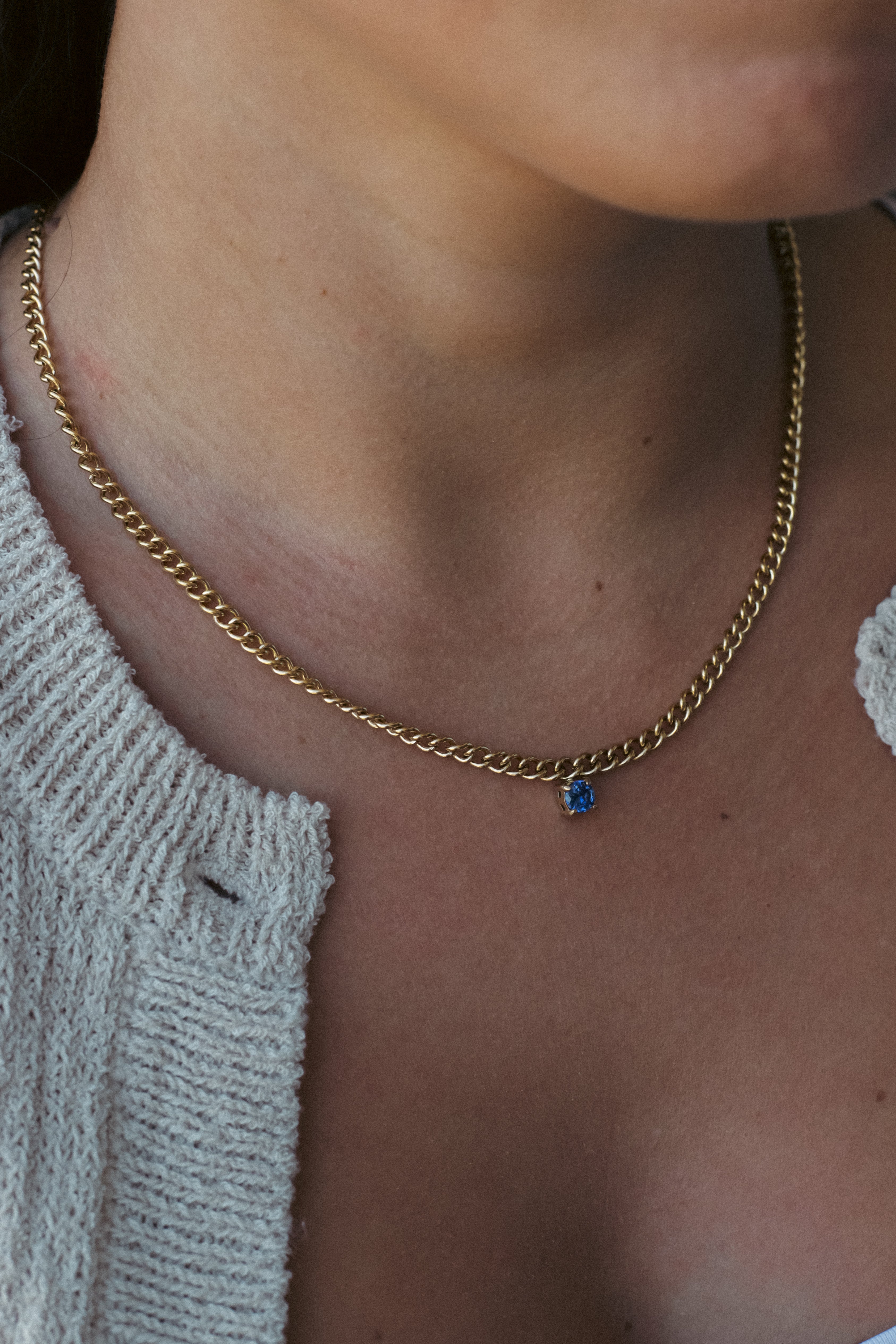 SOLITAIRE CHARM NECKLACE.