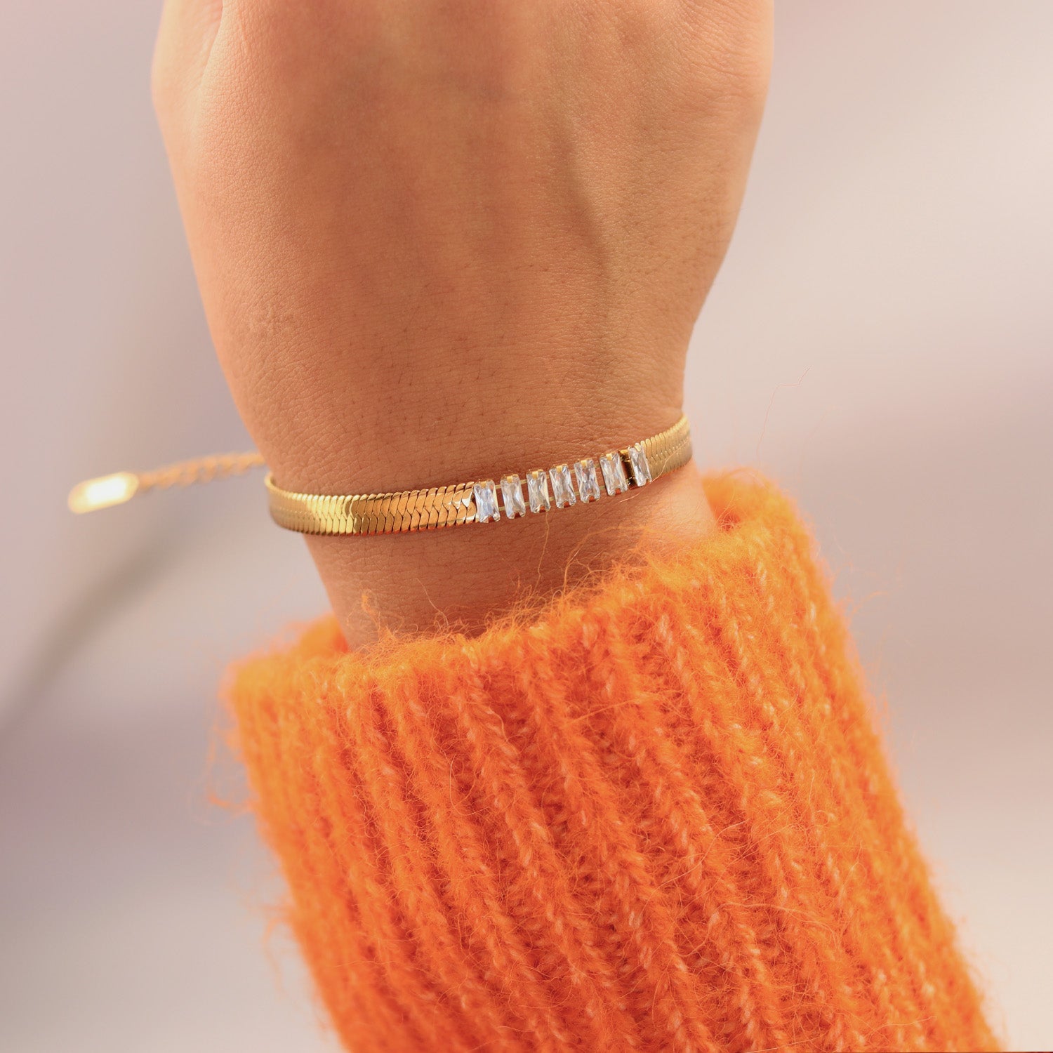 BAGUETTE CHAIN. bracelet
