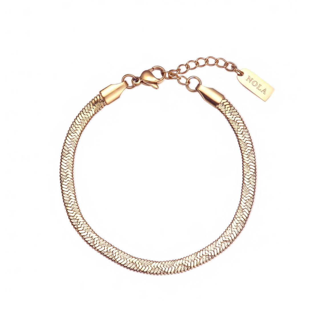 SERPENT FLAT CHAIN BRACELET.