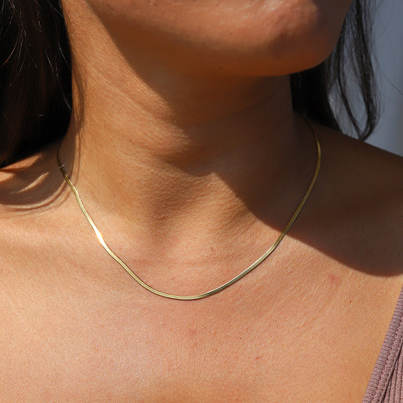 Gold Flat Dot Chain Necklace – The Silver Wren